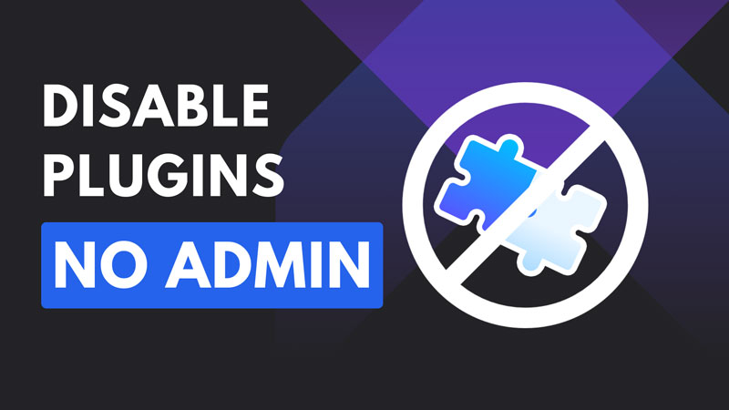 Disable Problematic Plugins