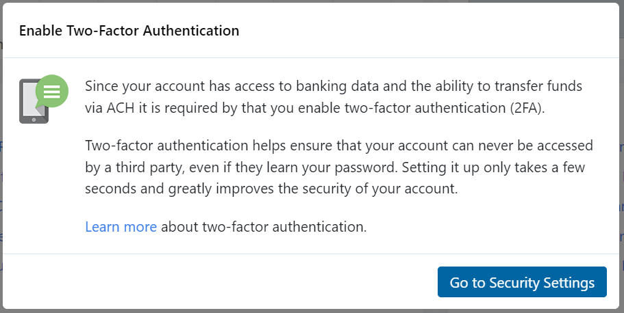 Enable Two-Factor Authentication