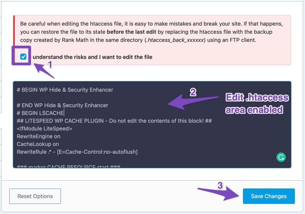 Edit the .htaccess File