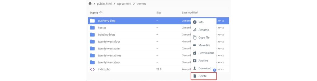 Remove Unused Themes