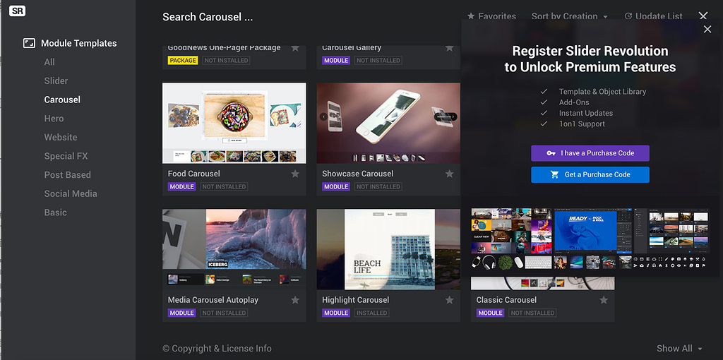 Slider Revolution Templates