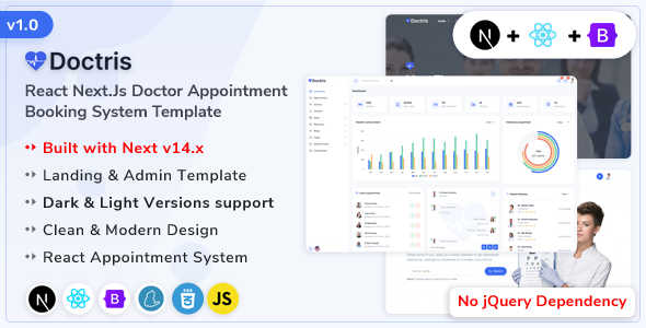 doctris nextjs admin dashboard tempalte
